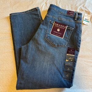 Gloria Vanderbilt Size 16 Short Amanda Tapered Leg Classic Rise